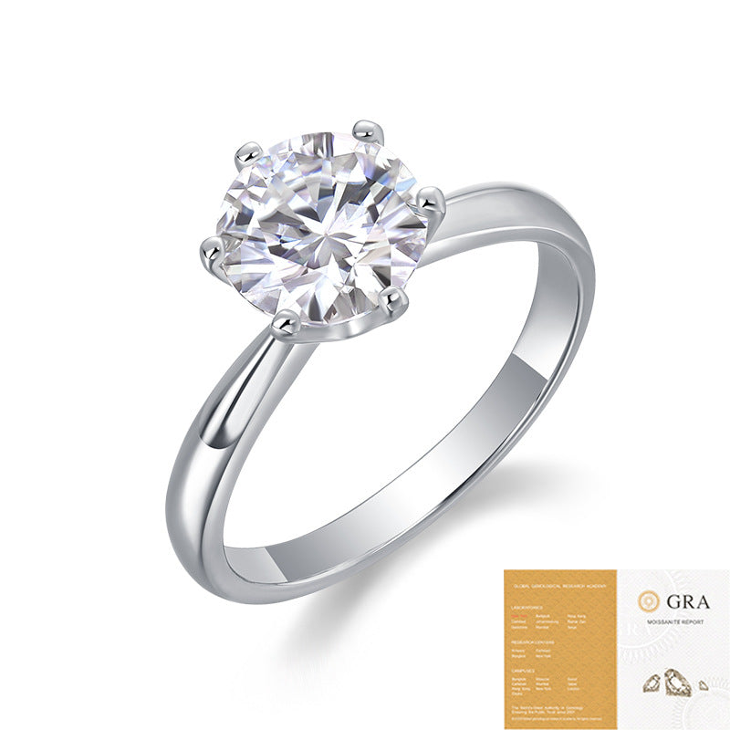 R002 - The Crown Solitaire Moissanite Engagement Ring