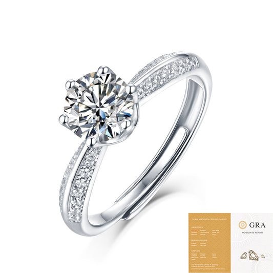 R003 - The Celestial Pave Solitaire Moissanite Ring
