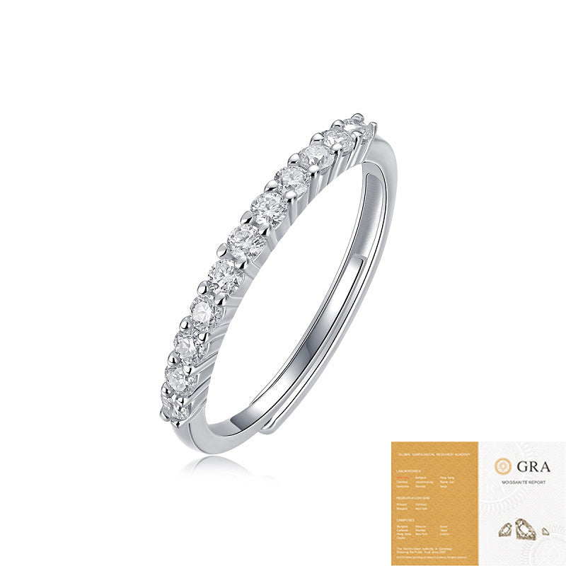 R004 - The Starlight Eternity Half-Band Moissanite Ring