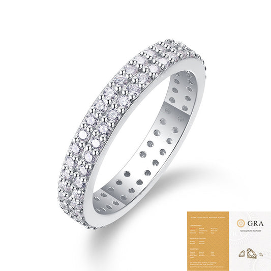 R005 - The Infinity Channel & Pave Full Eternity Moissanite Band