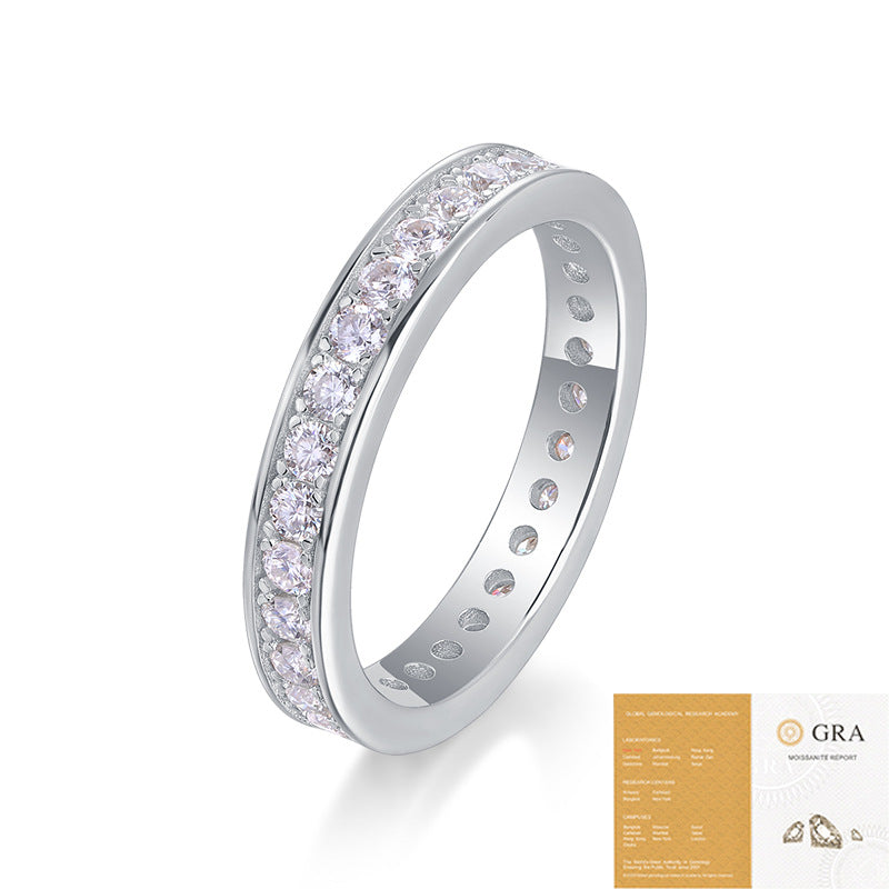R005 - The Infinity Channel & Pave Full Eternity Moissanite Band